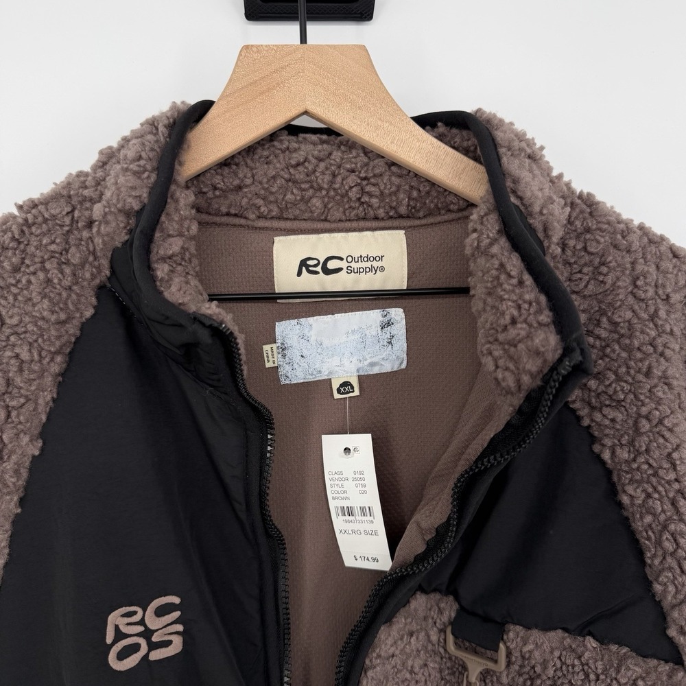 RC Outdoor Supply 2XL Fleece Full Zip Up Jacket Hiking Utility Coat MSRP $175 - Picture 3 of 6